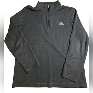 adidas Men's Medium Charcoal Gray Quarter-Zip Pullover Golf